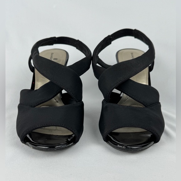 Bandolino Womens Black Malorie Peep Toe Slingback Heels - Picture 1 of 11